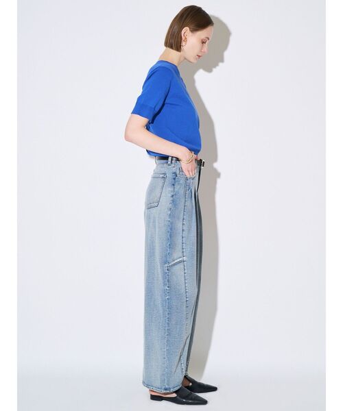 ELENDEEK(エレンディーク)の「ハーフスリーブTニット(ニット/セーター・レディース・ブルー/オフホワイト/レッド/ブラック・FREE)」の6枚目の写真