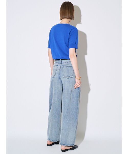 ELENDEEK(エレンディーク)の「ハーフスリーブTニット(ニット/セーター・レディース・ブルー/オフホワイト/レッド/ブラック・FREE)」の7枚目の写真