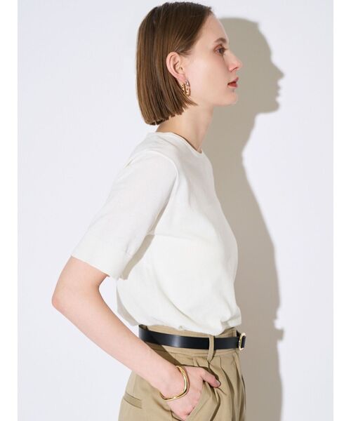 ELENDEEK(エレンディーク)の「ハーフスリーブTニット(ニット/セーター・レディース・ブルー/オフホワイト/レッド/ブラック・FREE)」の10枚目の写真