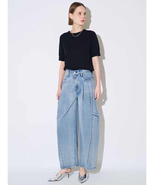 ELENDEEK(エレンディーク)の「ハーフスリーブTニット(ニット/セーター・レディース・ブルー/オフホワイト/レッド/ブラック・FREE)」の18枚目の写真