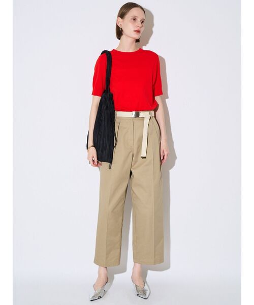 ELENDEEK(エレンディーク)の「ハーフスリーブTニット(ニット/セーター・レディース・ブルー/オフホワイト/レッド/ブラック・FREE)」の22枚目の写真