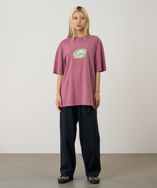 Gramicci（グラミチ）の「G-SCRIBBLE TEE PIGMENT DYED｜GスクリブルTシャツピグメントダイ（Tシャツ/カットソー・メンズ・イエロー/レッド/ナチュラル・S/M/L/XL/XXL）」の8枚目の写真