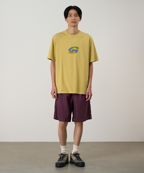Gramicci（グラミチ）の「G-SCRIBBLE TEE PIGMENT DYED｜GスクリブルTシャツピグメントダイ（Tシャツ/カットソー・メンズ・イエロー/レッド/ナチュラル・S/M/L/XL/XXL）」の4枚目の写真