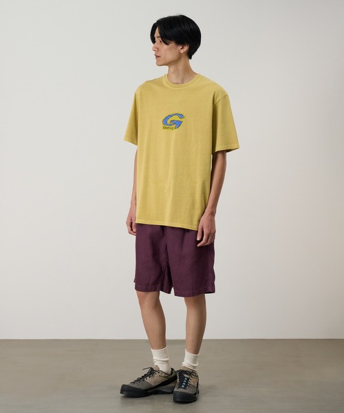 Gramicci（グラミチ）の「G-SCRIBBLE TEE PIGMENT DYED｜GスクリブルTシャツピグメントダイ（Tシャツ/カットソー・メンズ・イエロー/レッド/ナチュラル・S/M/L/XL/XXL）」の5枚目の写真