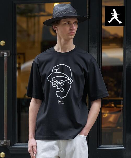 TAKEO KIKUCHI（タケオキクチ）の「【BOWLER HAT LABEL】アイスクリアコットン ワンストローク 半袖Tシャツ（Tシャツ/カットソー・メンズ・ブラック/ホワイト/ベージュ・02/04/03）」の2枚目の写真