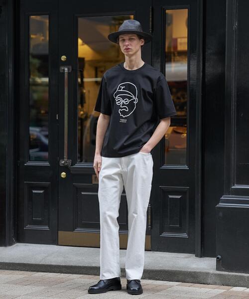 TAKEO KIKUCHI（タケオキクチ）の「【BOWLER HAT LABEL】アイスクリアコットン ワンストローク 半袖Tシャツ（Tシャツ/カットソー・メンズ・ブラック/ホワイト/ベージュ・02/04/03）」の8枚目の写真