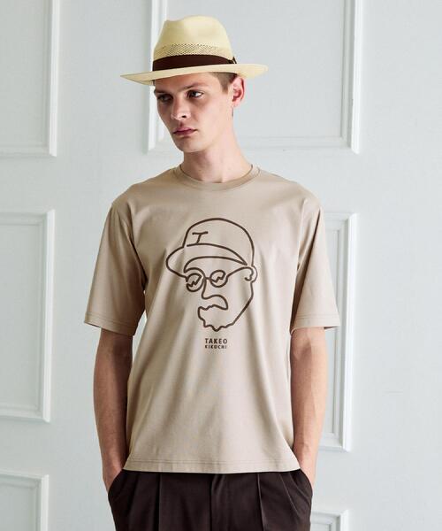 TAKEO KIKUCHI（タケオキクチ）の「【BOWLER HAT LABEL】アイスクリアコットン ワンストローク 半袖Tシャツ（Tシャツ/カットソー・メンズ・ブラック/ホワイト/ベージュ・02/04/03）」の14枚目の写真