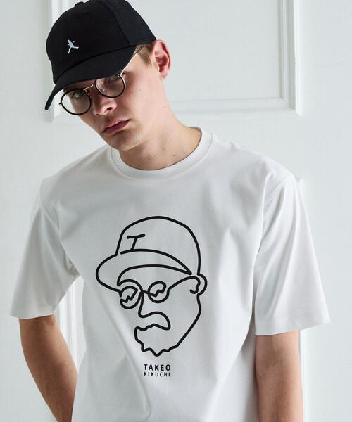 TAKEO KIKUCHI（タケオキクチ）の「【BOWLER HAT LABEL】アイスクリアコットン ワンストローク 半袖Tシャツ（Tシャツ/カットソー・メンズ・ブラック/ホワイト/ベージュ・02/04/03）」の21枚目の写真