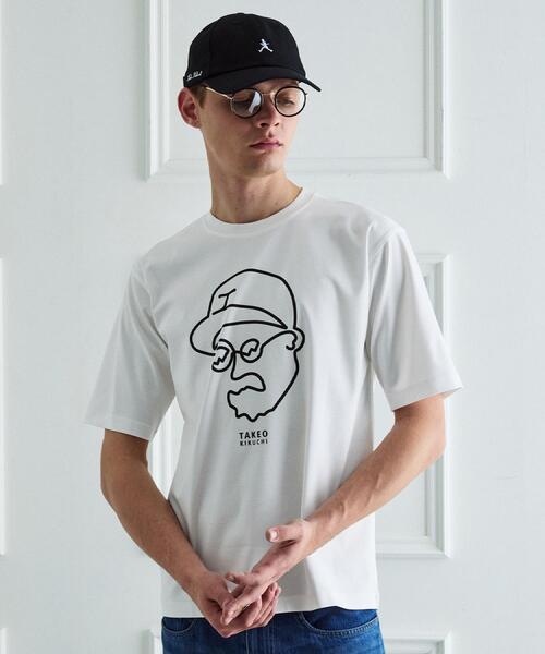 TAKEO KIKUCHI（タケオキクチ）の「【BOWLER HAT LABEL】アイスクリアコットン ワンストローク 半袖Tシャツ（Tシャツ/カットソー・メンズ・ブラック/ホワイト/ベージュ・02/04/03）」の22枚目の写真