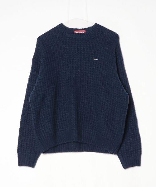 超美品！ Supreme ネイビー ニット ブランド古着】Small Box Waffle 長袖ニット（ニット/セーター