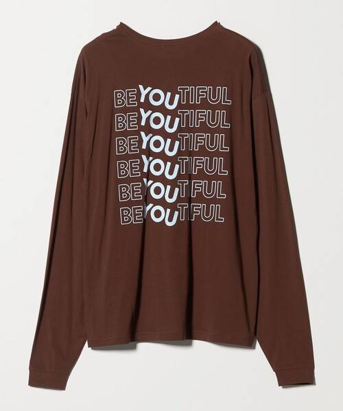 PROTAGONISTA（プロタゴニスタ）の「＜PROTAGONISTA＞BEYOUTIFUL ロングスリーブ カットソー（Tシャツ/カットソー・レディース・ブラウン系/ホワイト・FREE）」の3枚目の写真