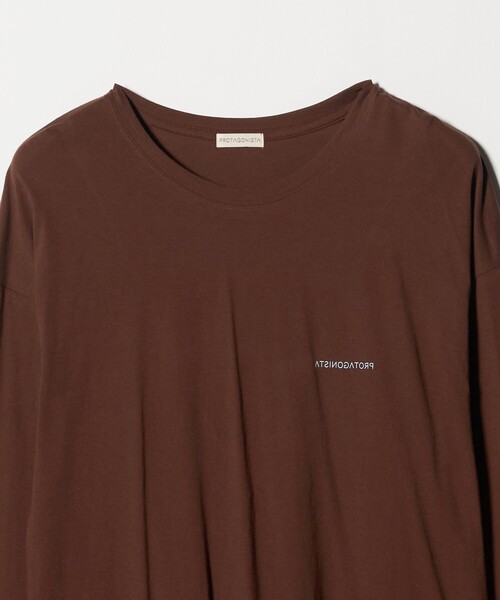 PROTAGONISTA（プロタゴニスタ）の「＜PROTAGONISTA＞BEYOUTIFUL ロングスリーブ カットソー（Tシャツ/カットソー・レディース・ブラウン系/ホワイト・FREE）」の4枚目の写真