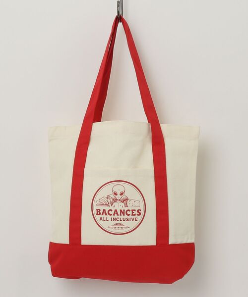 BACANCES ALL INCLUSIVE（バカンサスオールインクルーシブ）の「BC PICNIC TOTE BAG [ALIEN JOE]（トートバッグ・メンズ・ブラック/レッド・ONESIZE）」の10枚目の写真