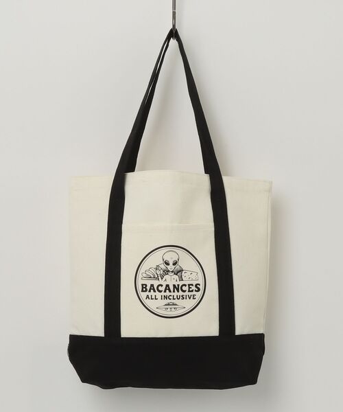 BACANCES ALL INCLUSIVE（バカンサスオールインクルーシブ）の「BC PICNIC TOTE BAG [ALIEN JOE]（トートバッグ・メンズ・ブラック/レッド・ONESIZE）」の9枚目の写真