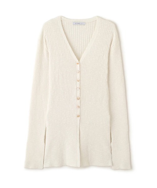 ETRE TOKYO（エトレトウキョウ）の「Vネックリブニットカーディガン（カーディガン/ボレロ・レディース・ホワイト/ブラック/ベージュ・FREE）」の14枚目の写真