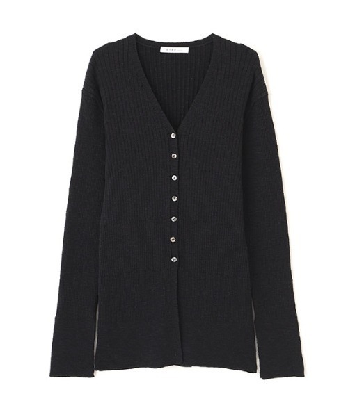 ETRE TOKYO（エトレトウキョウ）の「Vネックリブニットカーディガン（カーディガン/ボレロ・レディース・ホワイト/ブラック/ベージュ・FREE）」の16枚目の写真