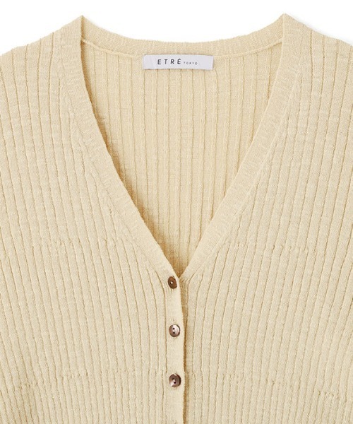 ETRE TOKYO（エトレトウキョウ）の「Vネックリブニットカーディガン（カーディガン/ボレロ・レディース・ホワイト/ブラック/ベージュ・FREE）」の20枚目の写真
