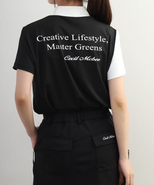 CECIL McBEE（セシルマクビー）の「Outdoor Pocket Mock Neck Top アウトドア ポケット モックネック 半袖Tシャツ（Tシャツ/カットソー・レディース・ホワイト/ブラック・S/M）」の14枚目の写真
