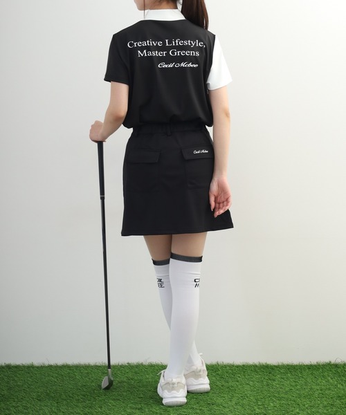 CECIL McBEE（セシルマクビー）の「Outdoor Pocket Mock Neck Top アウトドア ポケット モックネック 半袖Tシャツ（Tシャツ/カットソー・レディース・ホワイト/ブラック・S/M）」の16枚目の写真