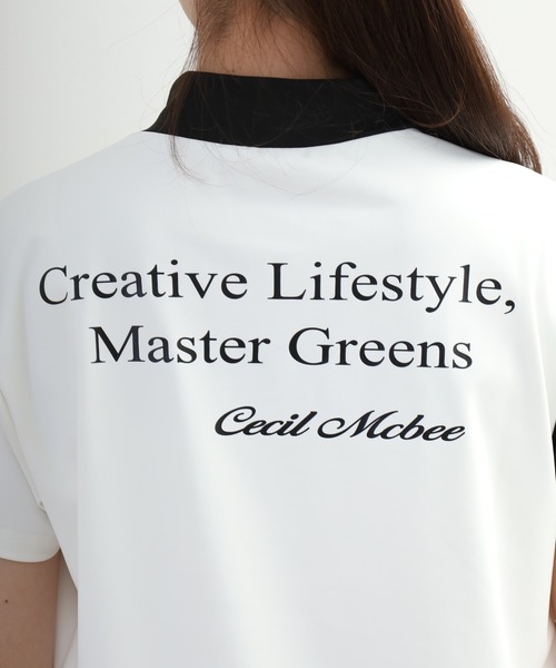CECIL McBEE（セシルマクビー）の「Outdoor Pocket Mock Neck Top アウトドア ポケット モックネック 半袖Tシャツ（Tシャツ/カットソー・レディース・ホワイト/ブラック・S/M）」の7枚目の写真