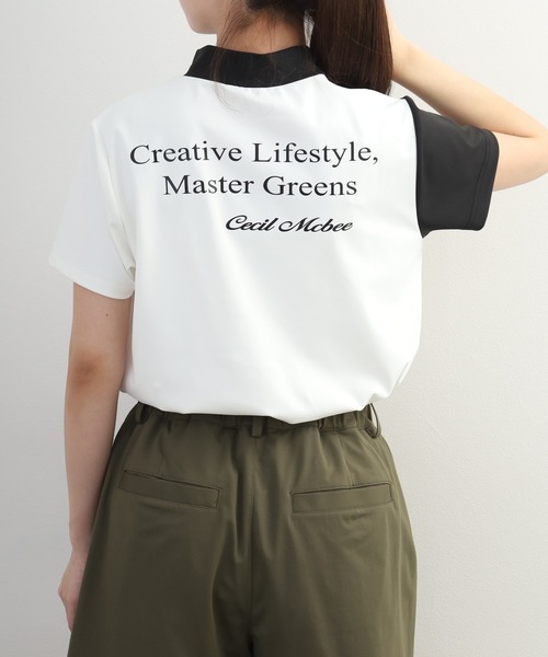 CECIL McBEE（セシルマクビー）の「Outdoor Pocket Mock Neck Top アウトドア ポケット モックネック 半袖Tシャツ（Tシャツ/カットソー・レディース・ホワイト/ブラック・S/M）」の20枚目の写真
