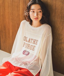 niko and... | カレッジメッシュプルオーバー(ニット/セーター)