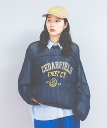 niko and... | カレッジメッシュプルオーバー(ニット/セーター)