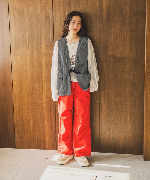 niko and...（ニコアンド）の「カレッジメッシュプルオーバー（ニット/セーター・レディース・ネイビー/ブラウン/アイボリー・LARGE/MEDIUM）」の5枚目の写真