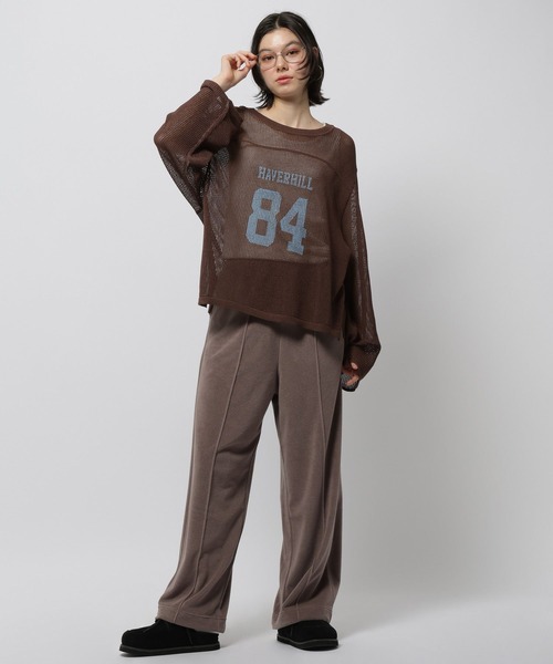 niko and...（ニコアンド）の「カレッジメッシュプルオーバー（ニット/セーター・レディース・ネイビー/ブラウン/アイボリー・LARGE/MEDIUM）」の10枚目の写真