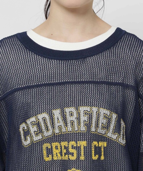 niko and...（ニコアンド）の「カレッジメッシュプルオーバー（ニット/セーター・レディース・ネイビー/ブラウン/アイボリー・LARGE/MEDIUM）」の22枚目の写真