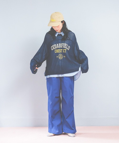 niko and...(ニコアンド)の「カレッジメッシュプルオーバー(ニット/セーター・レディース・ネイビー/ブラウン/アイボリー・LARGE/MEDIUM)」の7枚目の写真