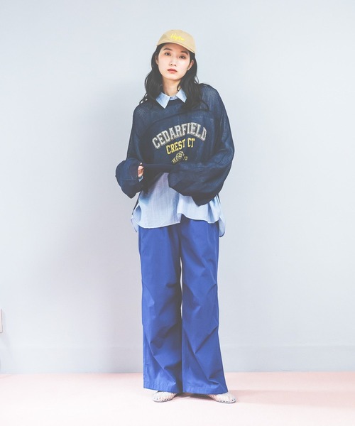 niko and...(ニコアンド)の「カレッジメッシュプルオーバー(ニット/セーター・レディース・ネイビー/ブラウン/アイボリー・LARGE/MEDIUM)」の8枚目の写真