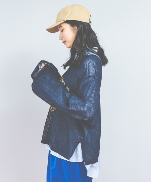 niko and...(ニコアンド)の「カレッジメッシュプルオーバー(ニット/セーター・レディース・ネイビー/ブラウン/アイボリー・LARGE/MEDIUM)」の9枚目の写真