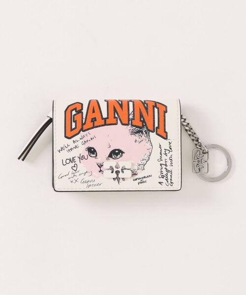 Ganni Bou Card Holder With Fla A7039