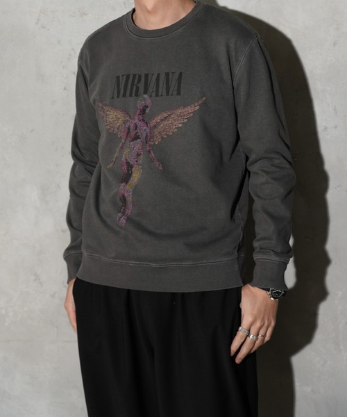 THRIFTY LOOK(スリフティールック)の「THRIFTY LOOK / スリフティールック PIGMENT "NIRVANA" CREW SWEAT ピグメントダイ ニルヴァーナ スウェット(スウェット・メンズ・ブラック・MEDIUM/X-LARGE/LARGE)」の2枚目の写真