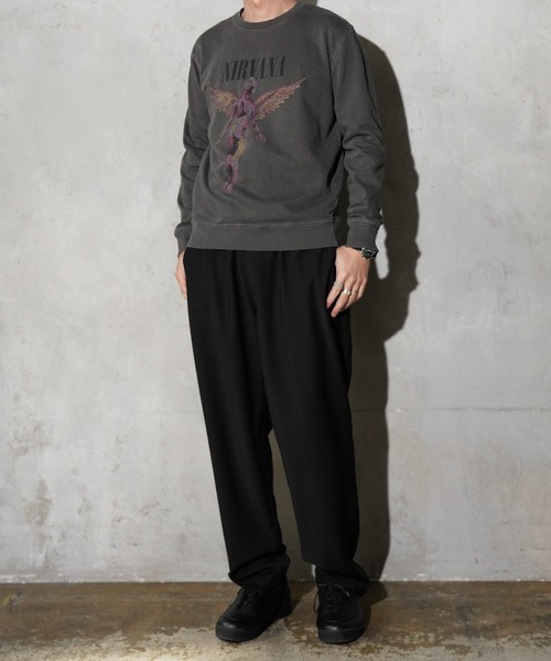 THRIFTY LOOK(スリフティールック)の「THRIFTY LOOK / スリフティールック PIGMENT "NIRVANA" CREW SWEAT ピグメントダイ ニルヴァーナ スウェット(スウェット・メンズ・ブラック・MEDIUM/X-LARGE/LARGE)」の3枚目の写真