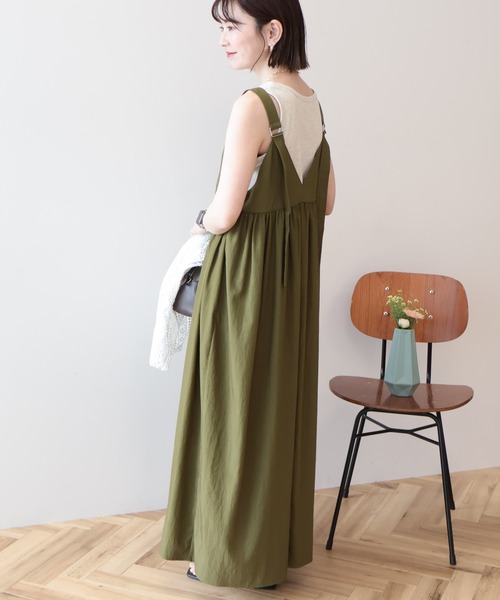 AMERICAN HOLIC（アメリカンホリック）の「【選べる丈】Vネックワンピース（ワンピース・レディース・カーキ/ブラック・L/M）」の10枚目の写真