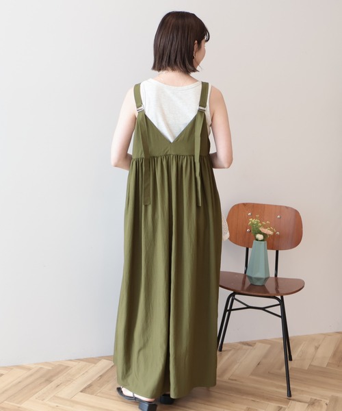 AMERICAN HOLIC（アメリカンホリック）の「【選べる丈】Vネックワンピース（ワンピース・レディース・カーキ/ブラック・L/M）」の11枚目の写真