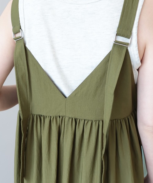 AMERICAN HOLIC（アメリカンホリック）の「【選べる丈】Vネックワンピース（ワンピース・レディース・カーキ/ブラック・L/M）」の14枚目の写真