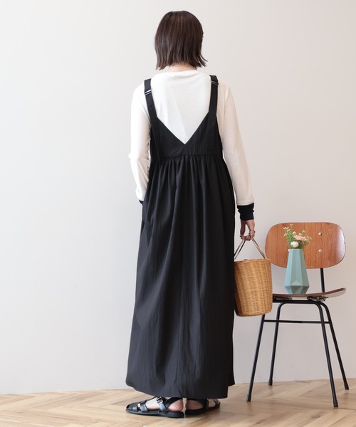 AMERICAN HOLIC（アメリカンホリック）の「【選べる丈】Vネックワンピース（ワンピース・レディース・カーキ/ブラック・L/M）」の21枚目の写真