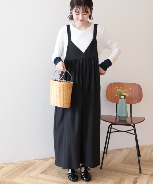 AMERICAN HOLIC（アメリカンホリック）の「【選べる丈】Vネックワンピース（ワンピース・レディース・カーキ/ブラック・L/M）」の22枚目の写真