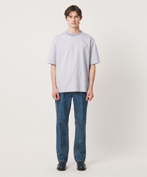 UNITED ARROWS(ユナイテッドアローズ)の「ポンチボーダー Tシャツ デオドラント 抗菌防臭 接触冷感(Tシャツ/カットソー・メンズ・ホワイト/ライトブルー/ブラック・S/L/M/XL)」の21枚目の写真