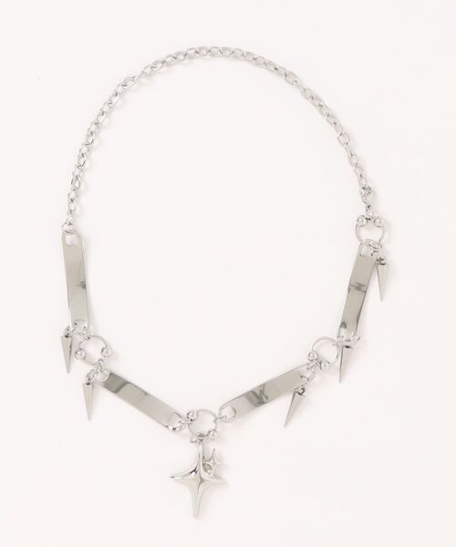 Port（ポート）の「【 Port / ポート 】 メタルモチーフ チョーカー（チョーカー・レディース・シルバー/ブラック・FREE）」の2枚目の写真