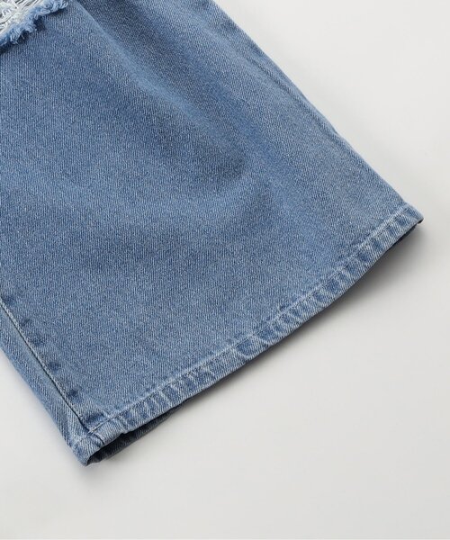 algy（アルジー）の「バックロゴワイドフレアパンツ（デニムパンツ・キッズ・グレー/サックスブルー・160/150/140/130）」の13枚目の写真