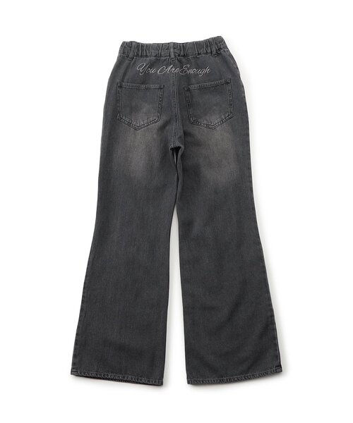 algy（アルジー）の「バックロゴワイドフレアパンツ（デニムパンツ・キッズ・グレー/サックスブルー・160/150/140/130）」の17枚目の写真