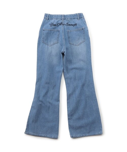 algy（アルジー）の「バックロゴワイドフレアパンツ（デニムパンツ・キッズ・グレー/サックスブルー・160/150/140/130）」の18枚目の写真