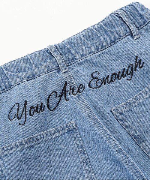 algy（アルジー）の「バックロゴワイドフレアパンツ（デニムパンツ・キッズ・グレー/サックスブルー・160/150/140/130）」の22枚目の写真