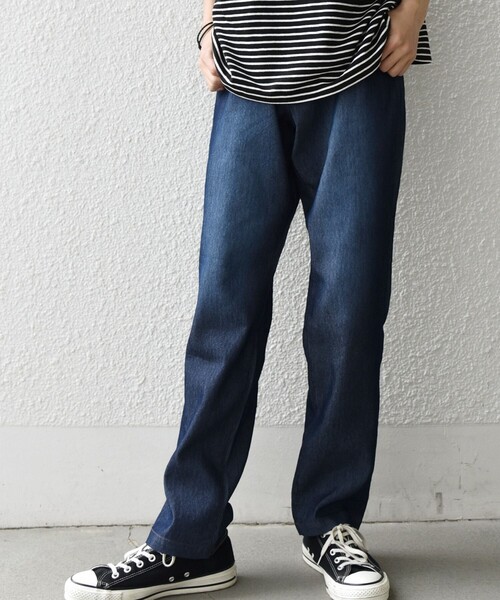 SHIPS any（シップス エニィ）の「SHIPS any: ライト メッシュ デニム テーパード パンツ (セットアップ対応)◆（デニムパンツ・メンズ・ブルー/チャコールグレー/ネイビー・X-LARGE/LARGE/MEDIUM/SMALL）」の3枚目の写真