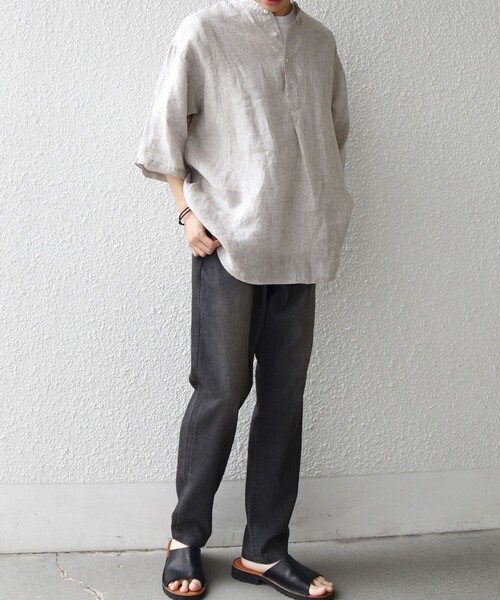 SHIPS any（シップス エニィ）の「SHIPS any: ライト メッシュ デニム テーパード パンツ (セットアップ対応)◆（デニムパンツ・メンズ・ブルー/チャコールグレー/ネイビー・X-LARGE/LARGE/MEDIUM/SMALL）」の7枚目の写真