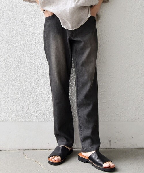 SHIPS any（シップス エニィ）の「SHIPS any: ライト メッシュ デニム テーパード パンツ (セットアップ対応)◆（デニムパンツ・メンズ・ブルー/チャコールグレー/ネイビー・X-LARGE/LARGE/MEDIUM/SMALL）」の9枚目の写真